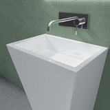 Lavabo da appoggio Glasvilla Design Col38 bianco, in ghisa minerale, lavabo, LTH: 60x42x90cm