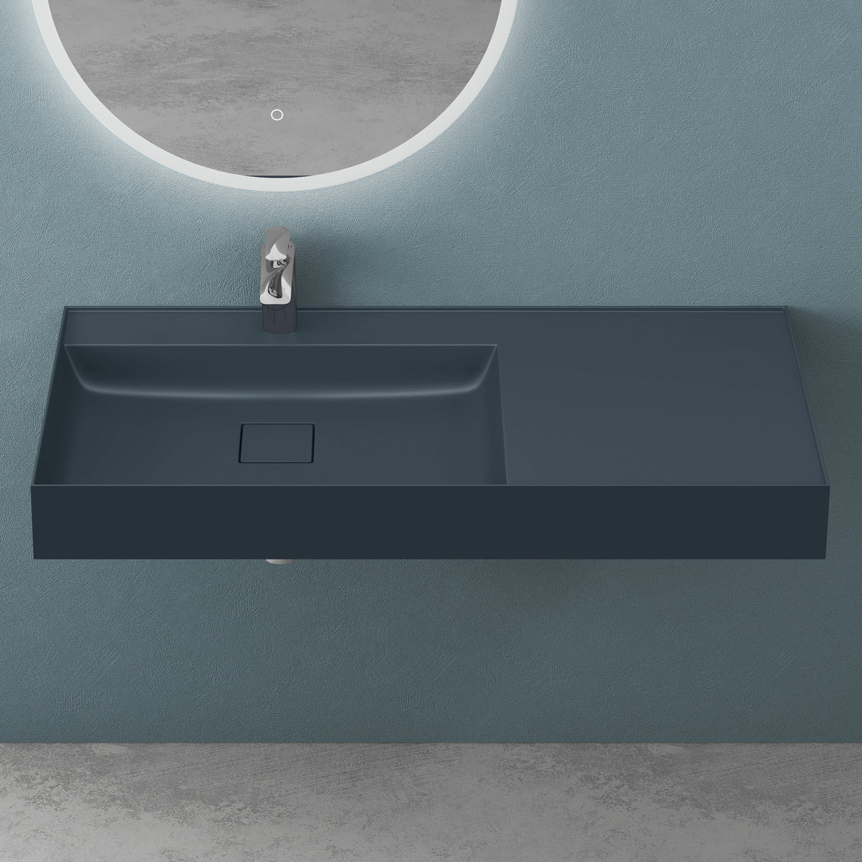 glasvilla Lavabo Bagno Sospeso da Marmo Fuso Lavandino Bagno a Parete Lavabo Rettangolare Colossum630