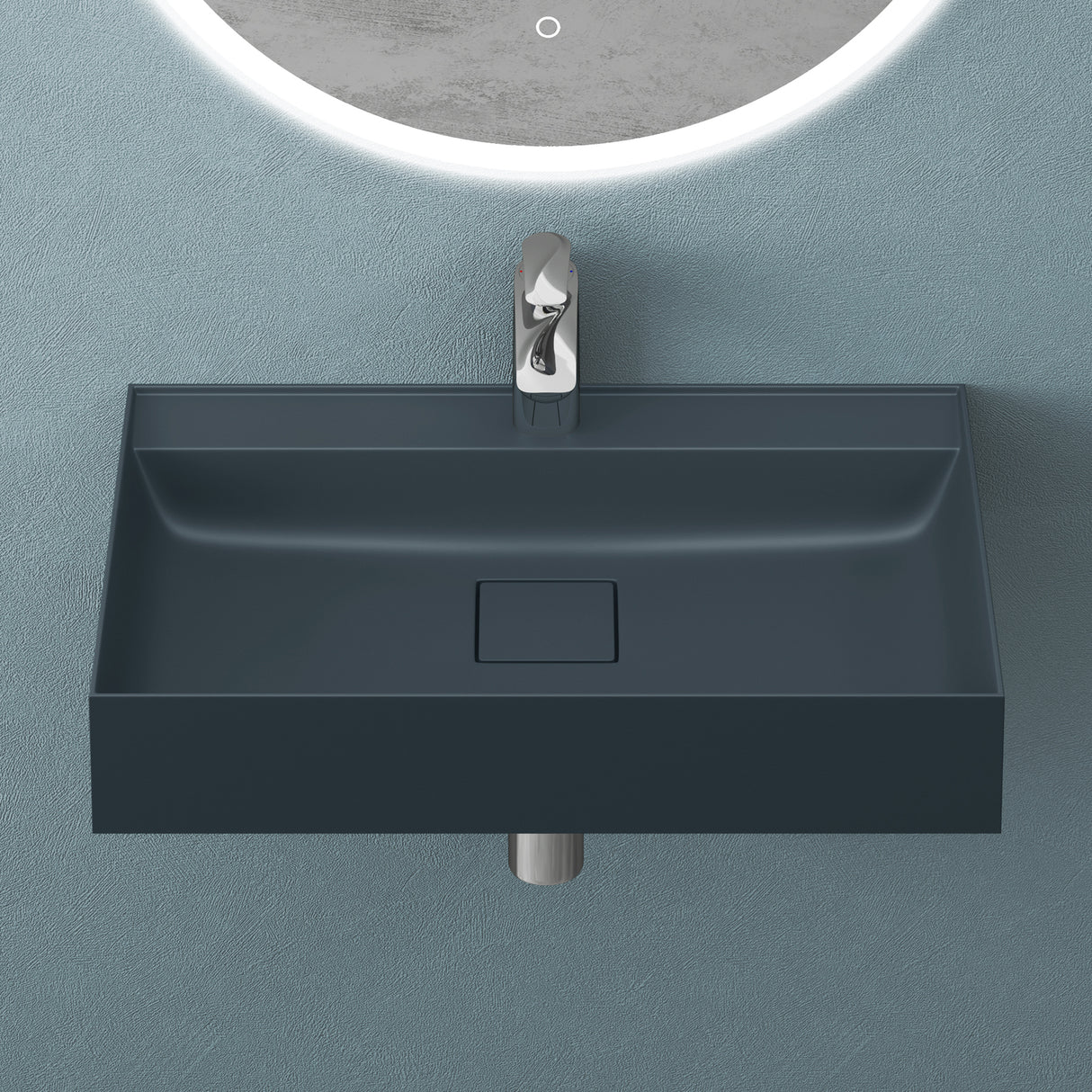 glasvilla Lavabo Bagno Sospeso da Marmo Fuso Lavandino Bagno a Parete Lavabo Rettangolare Colossum630