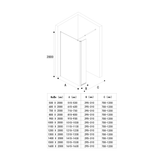 glasvilla Box Doccia Walk-In con Vetro Laterale 30cm, Parete Doccia in Vetro Trasparente da 8mm con Stabilizzatore Rotondo e Rettangolare, Vetro di Scurezza ESG con rivestimento nano Bremen01K-Plus