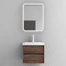 glasvilla Mobile Bagno Sospeso con 2 Cassetti di Chiusura Soft-close e Lavabo Bianco, Mobiletto da Bagno con Lavabo da Marmo Fuso Rimo