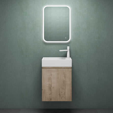 glasvilla Badmöbelset Badezimmermöbel bestehend aus Waschbecken Weiß und Waschbeckenunterschrank BTH: 46x26x63cm Pisa02