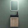 glasvilla Mobile Bagno Sospeso Include Lavabo da Minerale fuso Antracite opaco e Specchio LED Mobile da Bagno 46x26x63cm Pisa