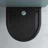 Glasvilla Design, Plato de ducha acrílico semicircular Faro4, altura 4 cm