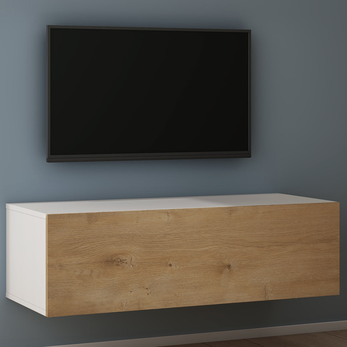glasvilla Fernsehtisch Fernsehschrank TV Schrank Verdeckter Griff mit Soft-Close Lowboard Hängeschrank für Wohnzimmer Fernsehschrank02
