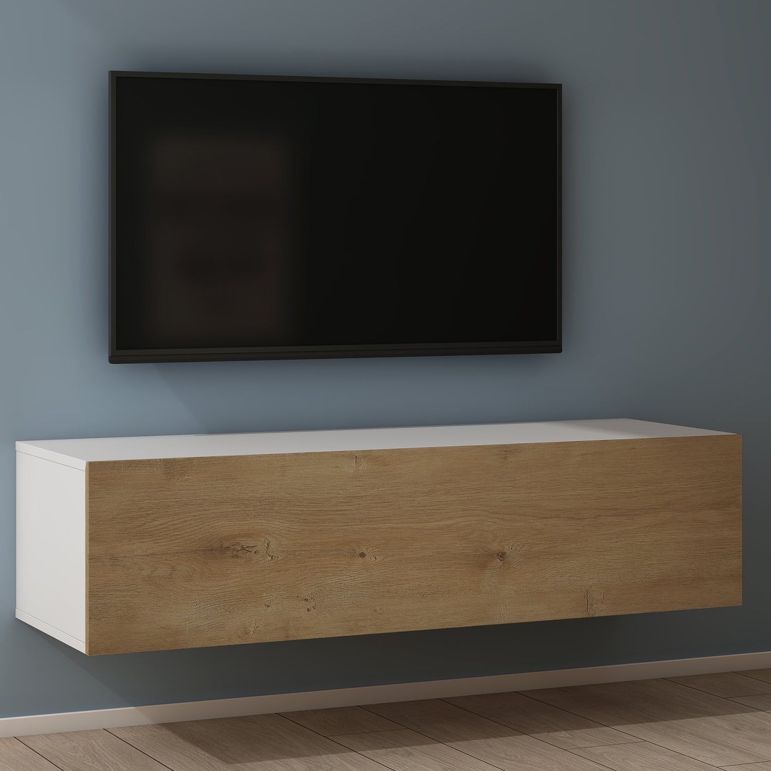 glasvilla Fernsehtisch Fernsehschrank TV Schrank Verdeckter Griff mit Soft-Close Lowboard Hängeschrank für Wohnzimmer Fernsehschrank02