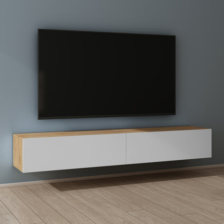 Glasvilla Design – Mueble TV suspendido con cierre suave y tirador oculto (Fernsehschrank02)
