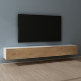 Glasvilla Design – Mueble TV suspendido con cierre suave y tirador oculto (Fernsehschrank02)