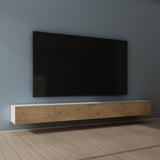 Glasvilla Design – Mueble TV suspendido con cierre suave y tirador oculto (Fernsehschrank02)