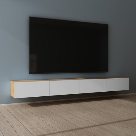 Glasvilla Design – Mueble TV suspendido con cierre suave y tirador oculto (Fernsehschrank02)