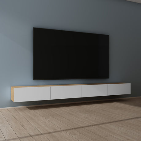 Glasvilla Design – Mueble TV suspendido con cierre suave y tirador oculto (Fernsehschrank02)