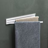 glasvilla Porta Asciugamani da Parete Portasciugamani con 3 Bracci Girevole a 180° Porta Asciugamani Adesivo da Parete per Bagno e Cucina Folda-02