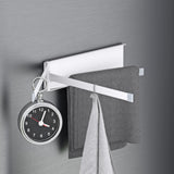 glasvilla Porta Asciugamani da Parete Portasciugamani con 3 Bracci Girevole a 180° Porta Asciugamani Adesivo da Parete per Bagno e Cucina Folda-02