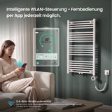 glasvilla Smart WiFi Heizstab für Badheizkörper, Heizelement  Elektrischer Heizstab mit App-Steuerung, Thermostat & Timer-Funktion, Heizpatrone für Handtuchheizkörper Heizstab-03