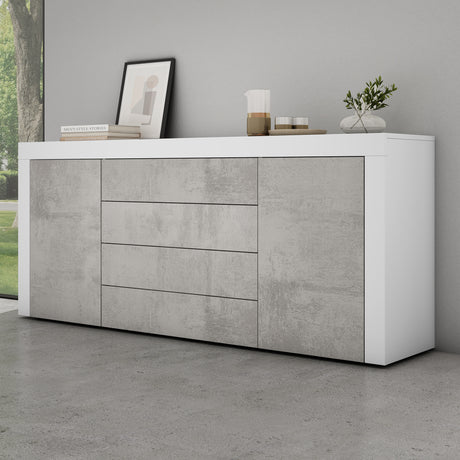 glasvilla Mobile Contenitore 167x36x70cm Mobiletto Multiuso con 2 Armadietti e 4 Cassetti per Soggiorno, Sala da Pranzo, Camera da Letto Schrank03