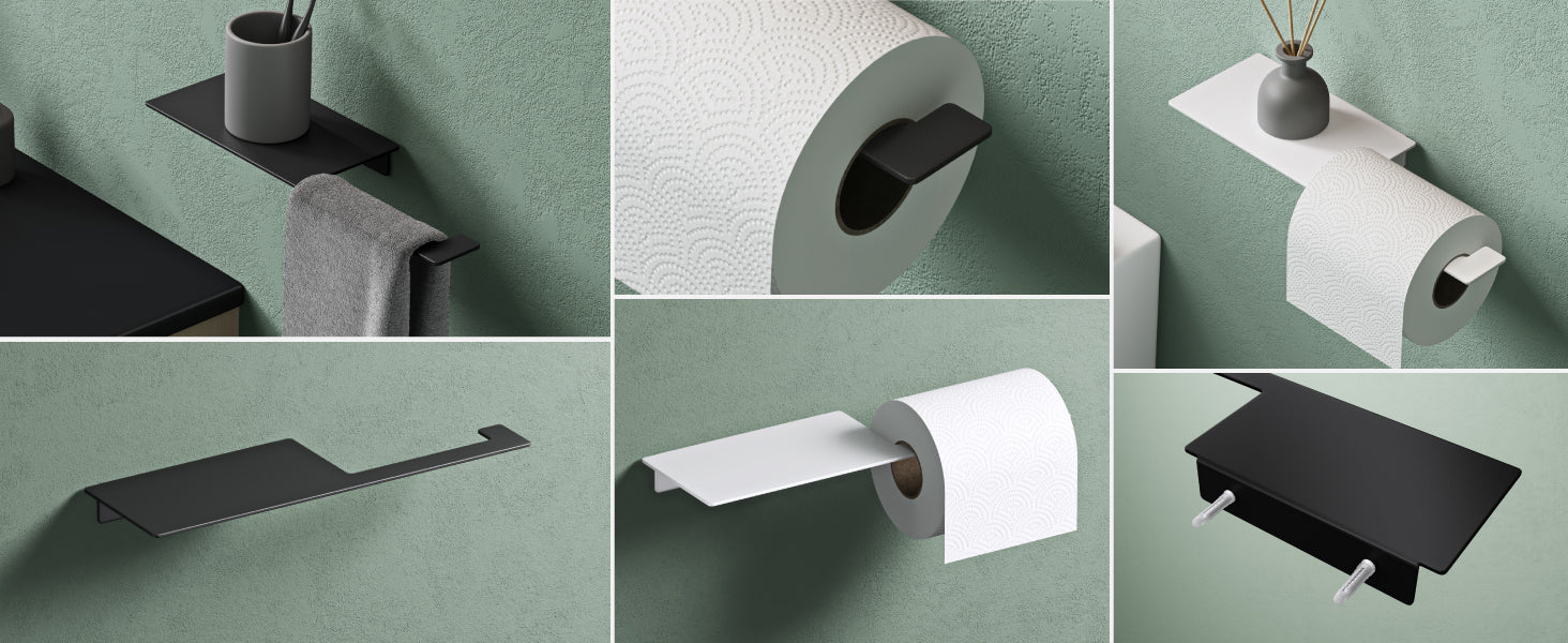Glasvilla Design Portarrollos de Acero Inoxidable Lino-01 – Minimalismo Elegante para Baños Modernos