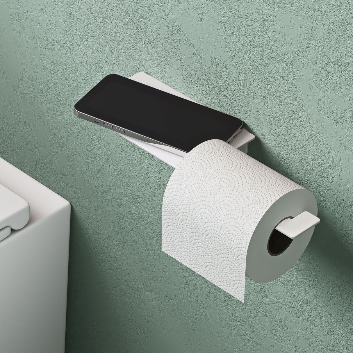 glasvilla Porte-Papier Toilette en Acier Inoxydable Porte-Rouleau de Papier Toilette Lino-01