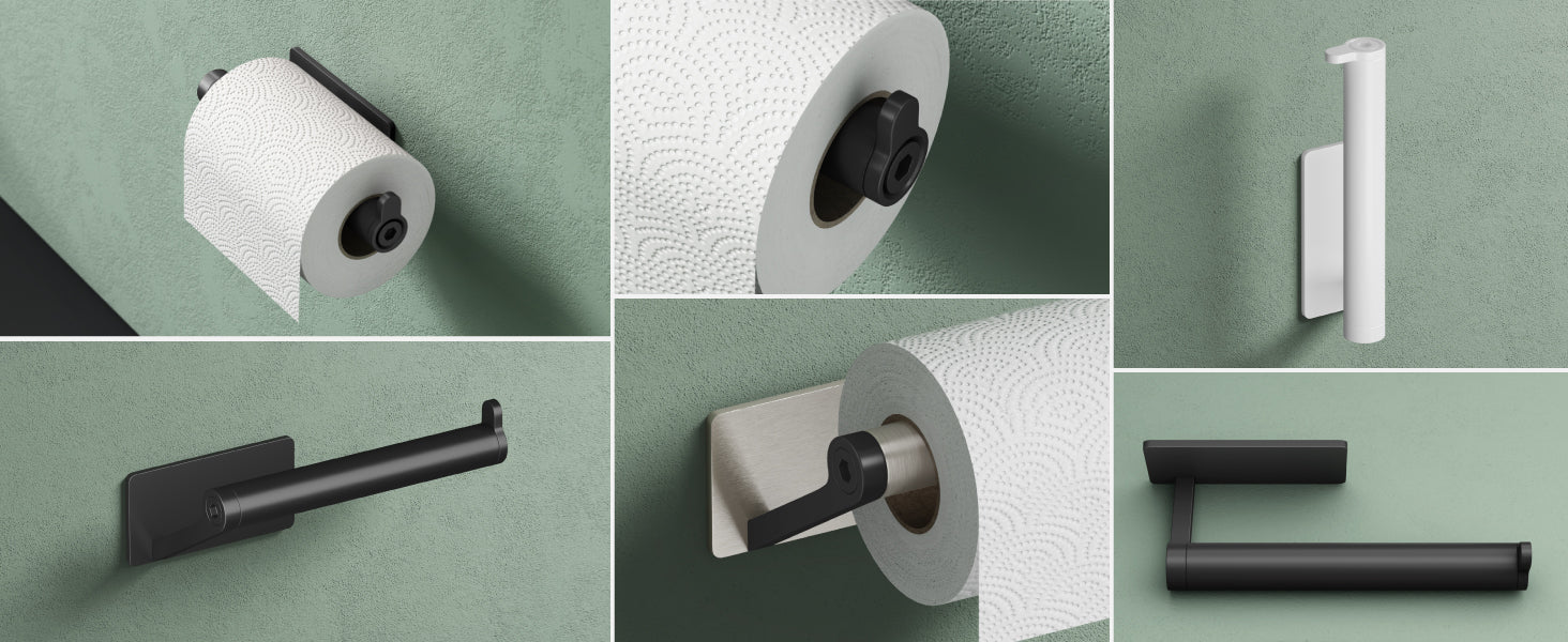 glasvilla Toilettenpapierhalter Klopapierhalter WC aus Edelstahl, Toilettenpapier Halterung Rollenhalter Lino-02+03+04