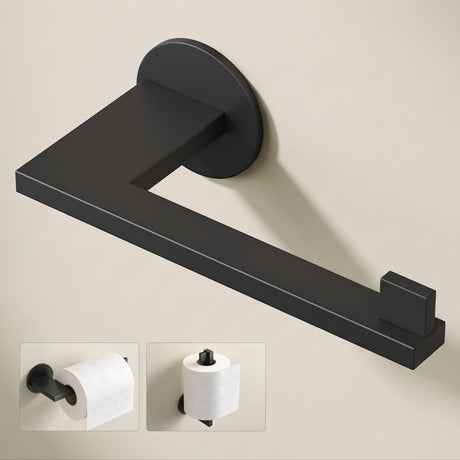 glasvilla Porta Carta Igienica in Acciaio Inossidabile 304, Portarotolo Carta Igienica Moderna per Bagno e Toilette, Lino-02+03+04