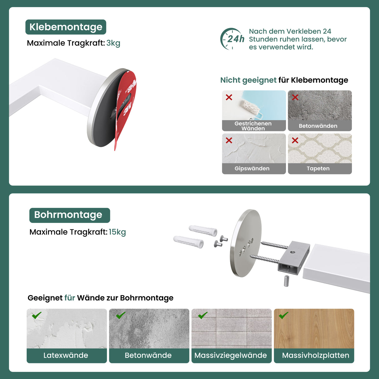 glasvilla Porte-Papier Toilette en Acier Inoxydable Porte-Rouleau de Papier Toilette Lino-02+03+04