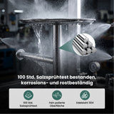 glasvilla Klopapierhalter Stehend, Toilettenpapierhalter  | Edelstahl, Klorollenhalter freistehend, Toilettenpapier Aufbewahrung für 4 Rollen, ohne Bohren, für Badezimmer & WC Lino-06
