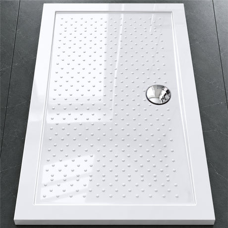 glasvilla Receveur de Douche Bac à Douche Antidérapant en Acrylique de Haute Qualité Rectangulaire 70-140 cm Lucia
