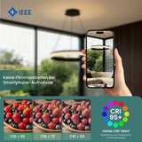 glasvilla Pendelleuchte Esstisch, LED Hängelampe, stufenlos dimmbar 3000K–6000K, höhenverstellbare Esstischlampe mit Fernbedienung & Wandschalter Luvina02