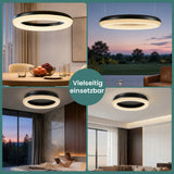 glasvilla Lampadario Sospensione, Lampada 3000-6000K con Filo 170 CM, Altezza Regolabile, Lampada da Soffitto a Sospensione per Camera da Letto, Cucina e Soggiorno, Luvina03