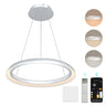 glasvilla Pendelleuchte Esstisch,  LED Moderne Hängelampe, stufenlos dimmbar 3000K–6000K, höhenverstellbare Design 20W Esstischlampe mit Fernbedienung & Wandschalter, Luvina04