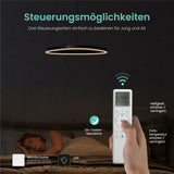 Glasvilla Design – Lámpara colgante LED 50 cm con diseño ondulado, regulable 3000K–6000K (16W)