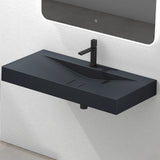 glasvilla Lavabo da Appoggio da Marmo fuso Lavabo Bagno Sospeso Lavandino Bagno Rettangolare Colossum810