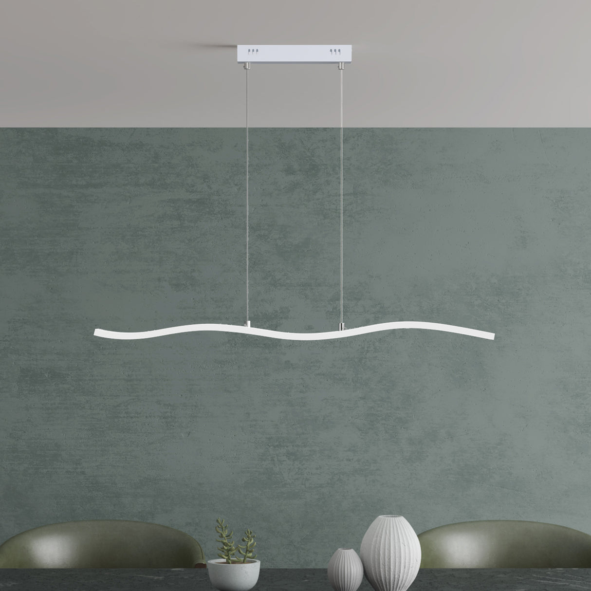 glasvilla Lampadario a Sospensione con Cavo Regolabile Lampada da Soffitto a Sospensione LED Dimmerabile con Telecomando per Sala da Pranzo, Camera da Letto e Soggiorno