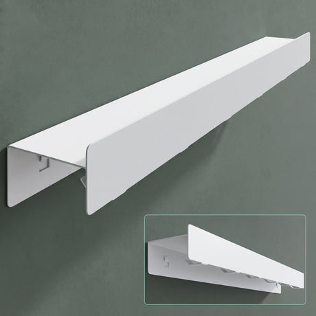 glasvilla Mensola da Parete con Ganci Nascosti, Mensola in Metallo Rimovibile, Mensola da Appendere per Bagno, Cucina, Ingresso e Camera da Letto, Stalo-11