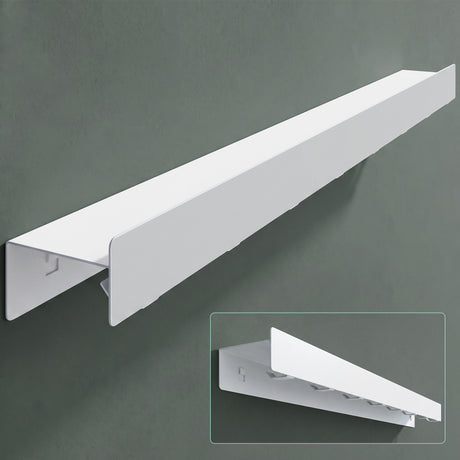 glasvilla Mensola da Parete con Ganci Nascosti, Mensola in Metallo Rimovibile, Mensola da Appendere per Bagno, Cucina, Ingresso e Camera da Letto, Stalo-11