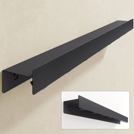 glasvilla Mensola da Parete con Ganci Nascosti, Mensola in Metallo Rimovibile, Mensola da Appendere per Bagno, Cucina, Ingresso e Camera da Letto, Stalo-11