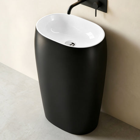 glasvilla Lavandino a Colonna Lavandino su Piedistallo per Bagni da Marmo Fuso, Lavabo a Colonna Colossum32