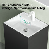 glasvilla Design Standwaschbecken freistehend  aus Mineralguss Waschtisch Col34