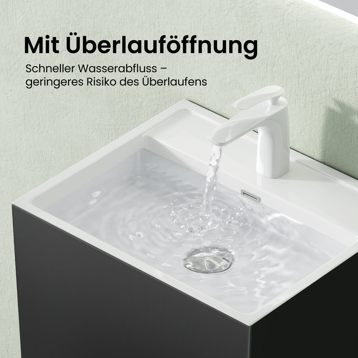 glasvilla Design Standwaschbecken freistehend  aus Mineralguss Waschtisch Col34