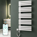 glasvilla Badheizkörper,mit Heizstab Badheizung,Handtuchheizkörper mit Seitenanschluss, Handtuchwärmer mit Heizstab 600W/900W, App-Steuerung, Thermostat und Timerfunktion,‎FN con Heizstab-03