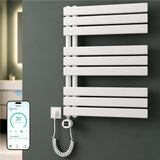glasvilla Badheizkörper,mit Heizstab Badheizung,Handtuchheizkörper mit Seitenanschluss, Handtuchwärmer mit Heizstab 600W/900W, App-Steuerung, Thermostat und Timerfunktion,‎FN con Heizstab-03