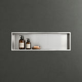 glasvilla Duschnische Bad  Wandnische befliesbar aus Edelstahl Duschregal einfache Montage MBK01