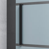 Set completo per porta scorrevole in vetro Glasvilla, tipo di maniglia: maniglia a barra, distanza dalla parete 15 mm, vetro di sicurezza ESG 8 mm Amalfi Black