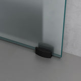 Set completo per porta scorrevole in vetro Glasvilla, tipo di maniglia: maniglia a conchiglia, inclusa chiusura ammortizzata, distanza dalla parete 15 mm, vetro di sicurezza ESG 8 mm Amalfi Black