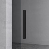 Set completo per porta scorrevole in vetro Glasvilla, tipo di maniglia: maniglia a barra, distanza dalla parete 15 mm, vetro di sicurezza ESG 8 mm Amalfi Black