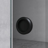 Set completo per porta scorrevole in vetro Glasvilla, tipo di maniglia: maniglia a conchiglia, inclusa chiusura ammortizzata, distanza dalla parete 15 mm, vetro di sicurezza ESG 8 mm Amalfi Black