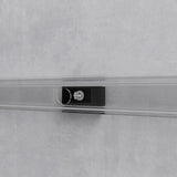 Set completo per porta scorrevole in vetro Glasvilla, tipo di maniglia: maniglia a barra, distanza dalla parete 25 mm, vetro di sicurezza ESG 8 mm Amalfi Black