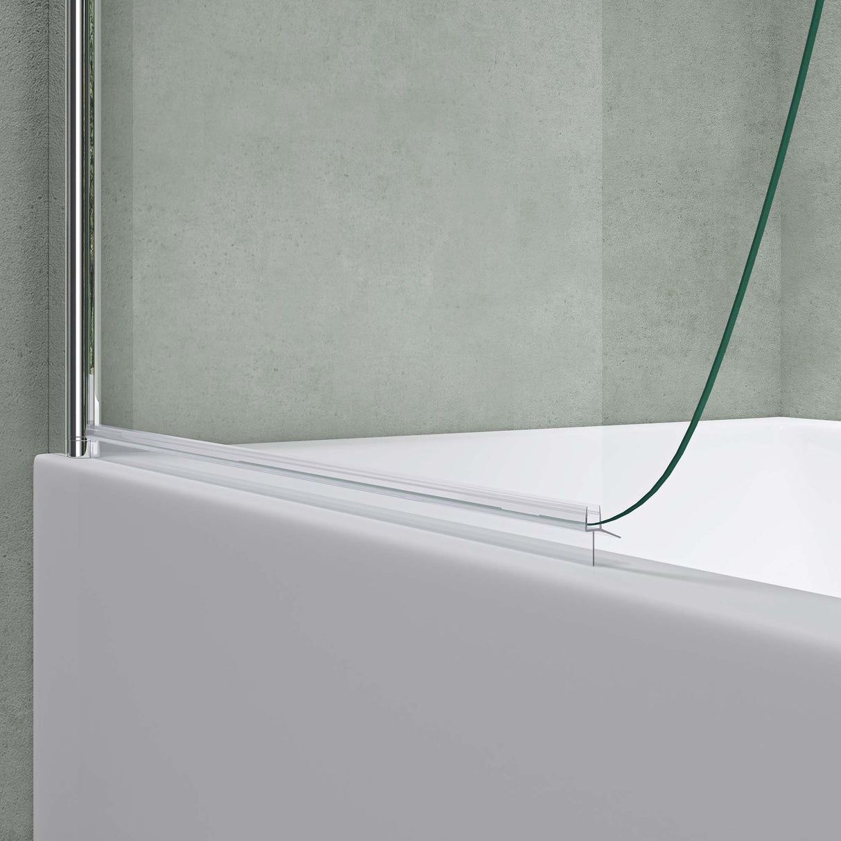 Parete doccia glasvilla per vasca da bagno Parete vasca pieghevole 180° in vetro di sicurezza con divisorio per vasca NANO 90x140cm Supporto per vasca Cortona112