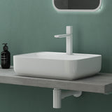 glasvilla Lavabo da Appoggio in Ceramica Lavandino Bagno con Nano Rivestimenti e Foro per Rubinetto Brüssel107