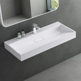 glasvilla Lavabo da Appoggio da Marmo fuso Lavabo Bagno Sospeso Lavandino Bagno Rettangolare Scarico Incluso Colossum19