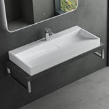glasvilla Lavabo da Appoggio da Marmo fuso Lavabo Bagno Sospeso Lavandino Bagno Rettangolare Scarico Incluso Colossum19